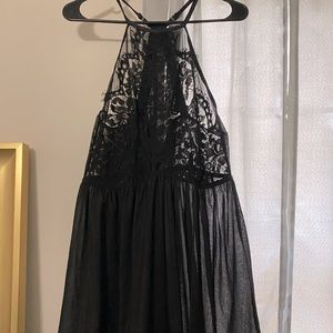 Black babydoll lace lingerie